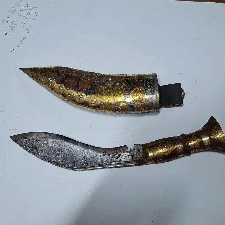 [BUNJANG] Nepal Kukri Knife with Engraved Patterns / 네팔 쿠쿠리