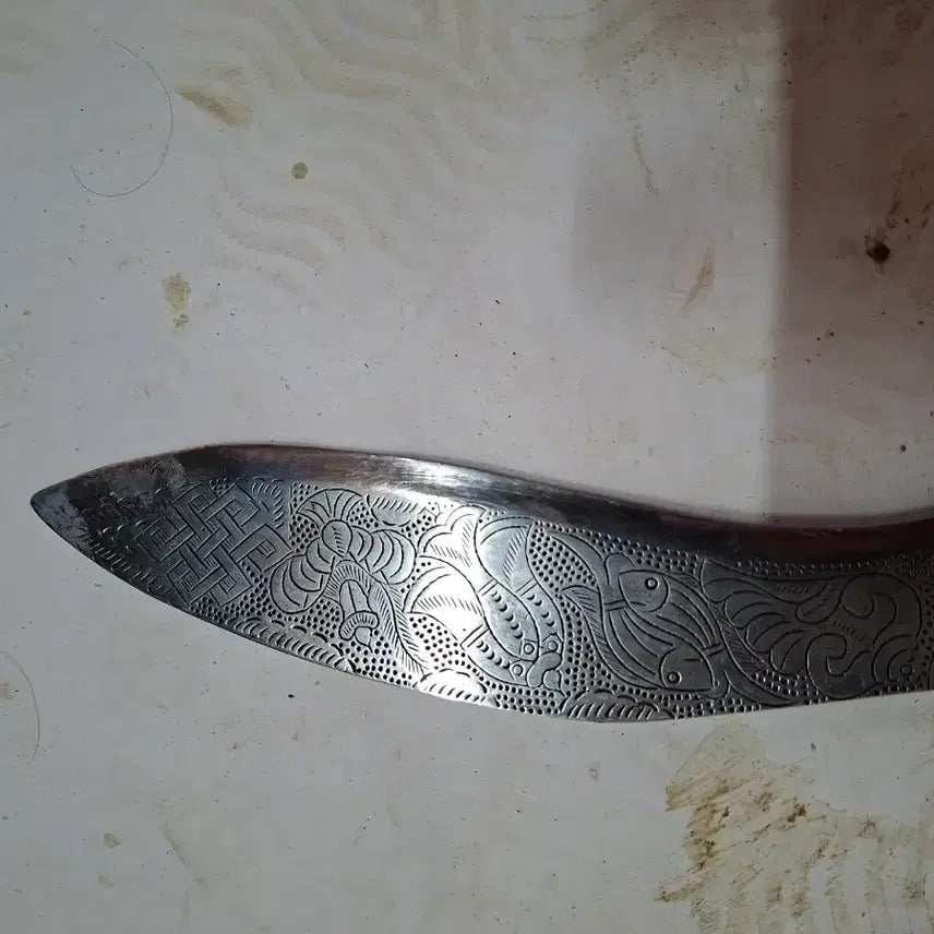 [BUNJANG] Nepal Kukri Knife with Engraved Patterns / 네팔 쿠쿠리