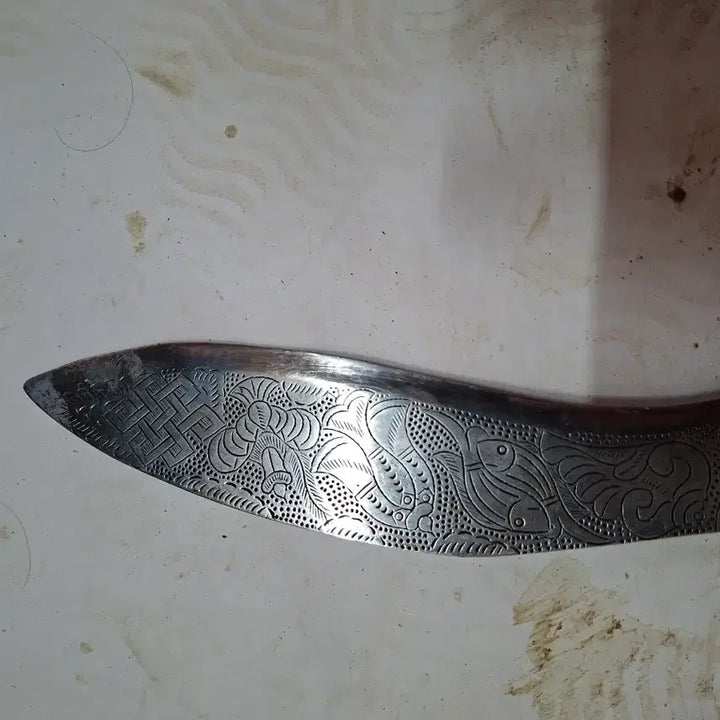 [BUNJANG] Nepal Kukri Knife with Engraved Patterns / 네팔 쿠쿠리