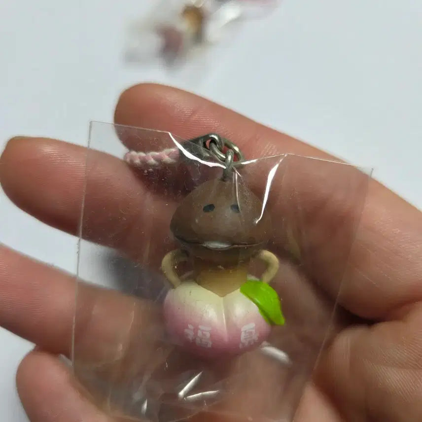 [BUNJANG] Mushroom Nameko Character Goods Strap Keychain - Peach / 고전 만화 캐릭터 굿즈 인형 피규어 토이 버섯 나메코 스트랩 키링 복숭아