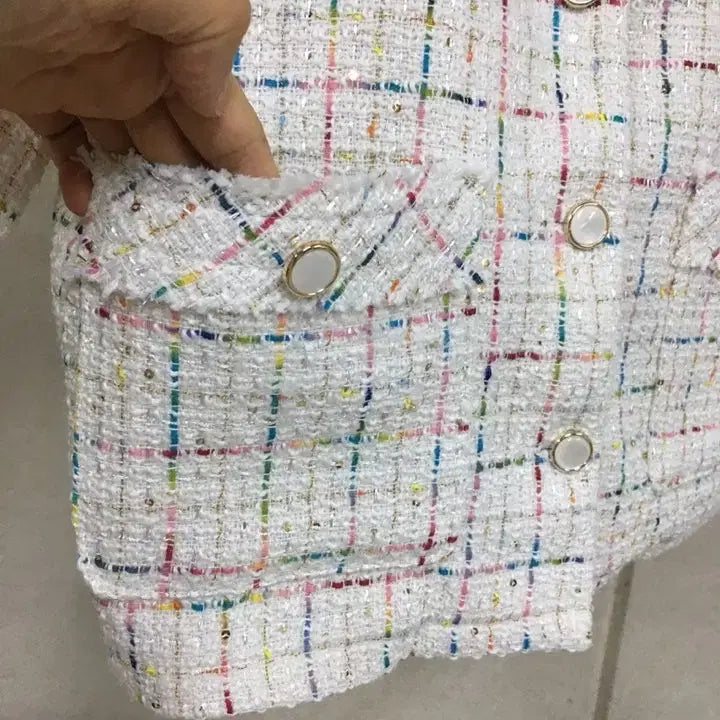 [BUNJANG] VANAKE Short Sleeve Tweed Jacket / 24년 VANAKE 반야크  반팔 트위드 자켓