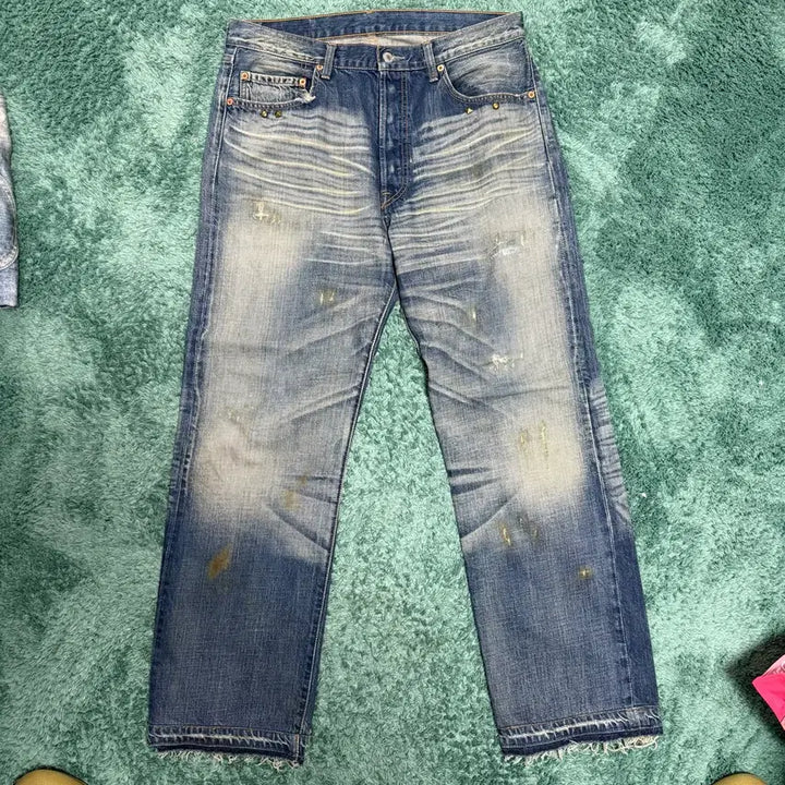 [BUNJANG] Personalized Custom Damage Washing Denim Pants / 데미지 워싱 데님 팬츠 개인커스텀
