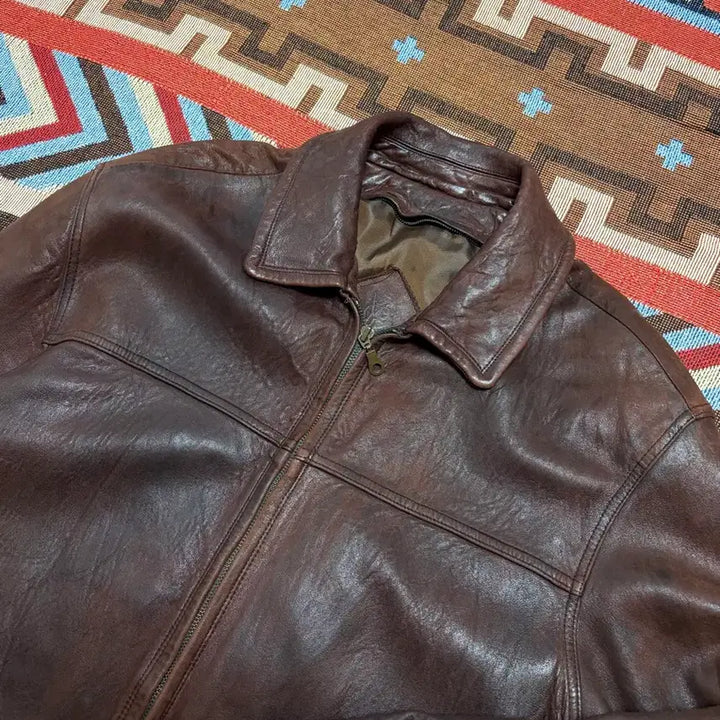 [BUNJANG] Yves Saint Laurent Full Zip Leather Jacket / 105) 입생로랑 통가죽 풀집업 가죽 자켓 레더자켓