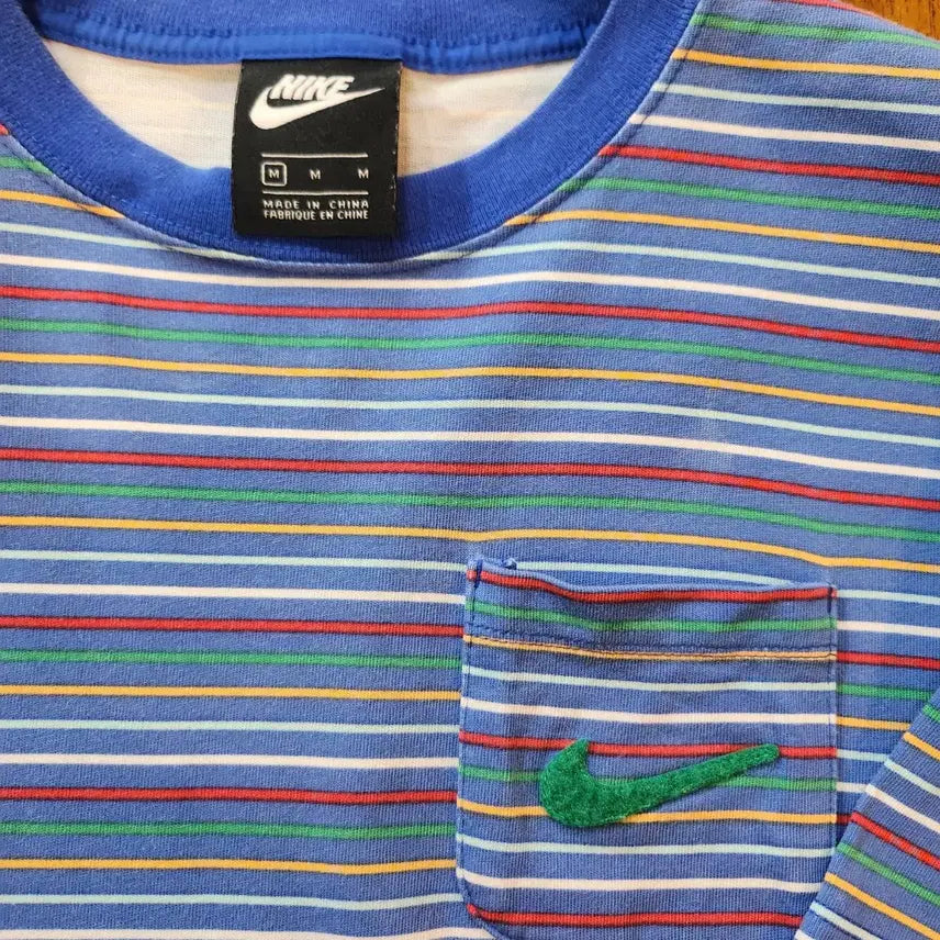 [BUNJANG] Nike Striped Pocket Short-Sleeve T-Shirt / 나이키 스트라이프 반팔 포켓 티셔츠