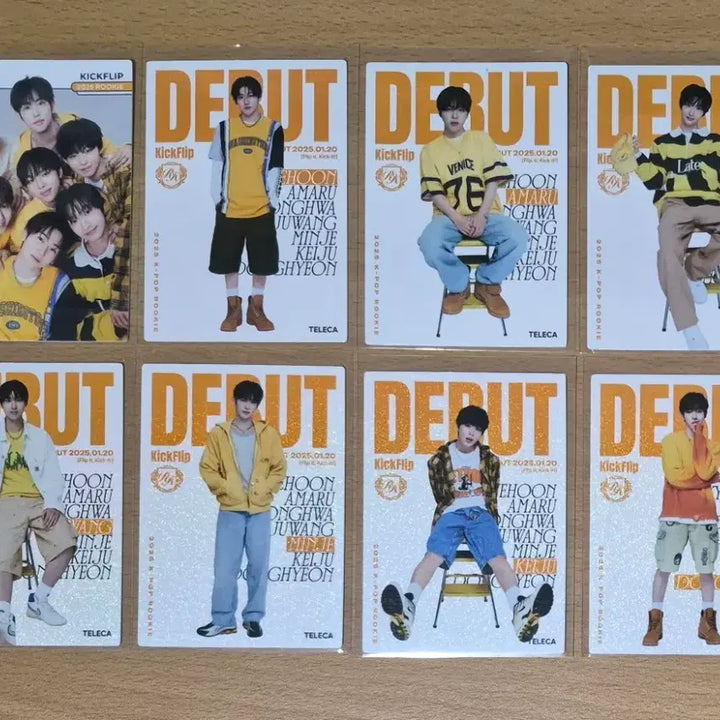 [BUNJANG] TEREKA KPOP Rookie Kickflip Magazine Card 7-Set + Team Base / 2025 테레카 KPOP 루키 킥플립 매거진카드 7장세트 + 팀베이스