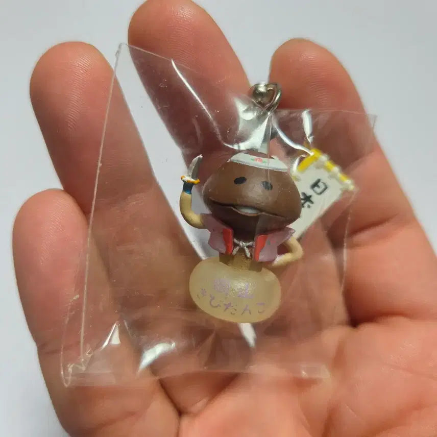 [BUNJANG] Mushroom Nameko Mascot Strap Keychain - Peach / 고전 만화 캐릭터 굿즈 인형 피규어 토이 버섯 나메코 스트랩 키링 복숭아