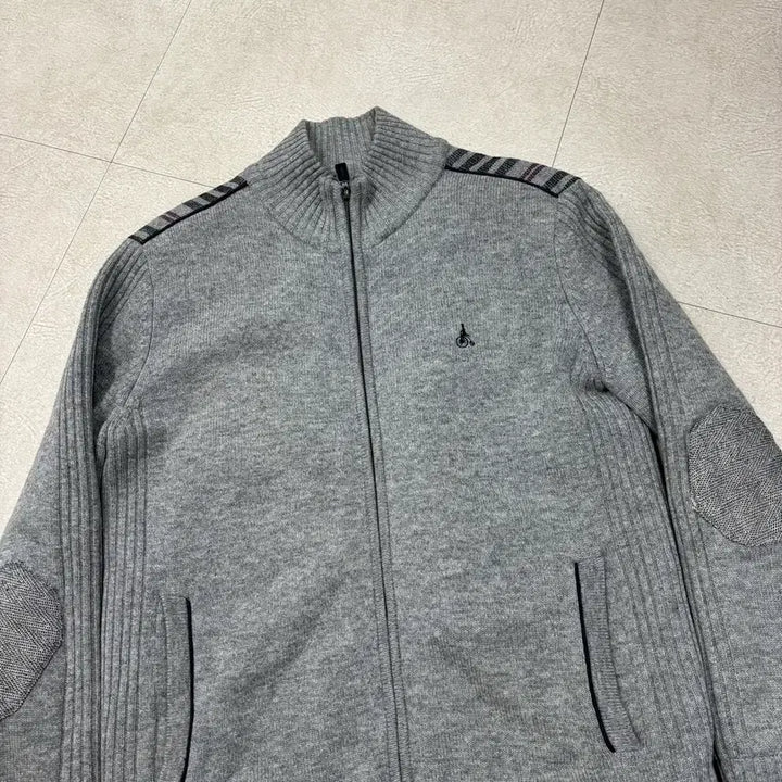 [BUNJANG] Beanpole Small Logo Knit Zip-Up / 빈폴 스몰로고 니트 집업