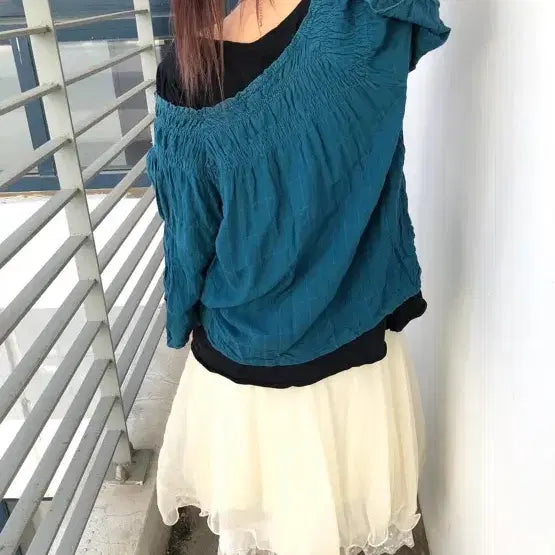 [BUNJANG] Child Magazine Coordi Set - Off-Shoulder Blouse and Lace Long Skirt / 차일드매거진 코디 셋