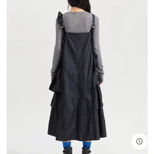 [BUNJANG] Lucky Chouette Ruffle Sleeveless Long Dress / 럭키슈에뜨 러플 롱원피스[38]