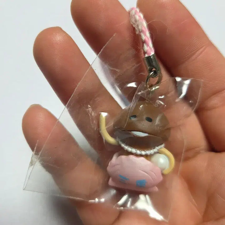 [BUNJANG] Vintage Classic Cartoon Character Goods Namco Mushroom Strap Keychain / 고전 만화 캐릭터 굿즈 인형 피규어 버섯 나메코 스트랩 키링 진주조개