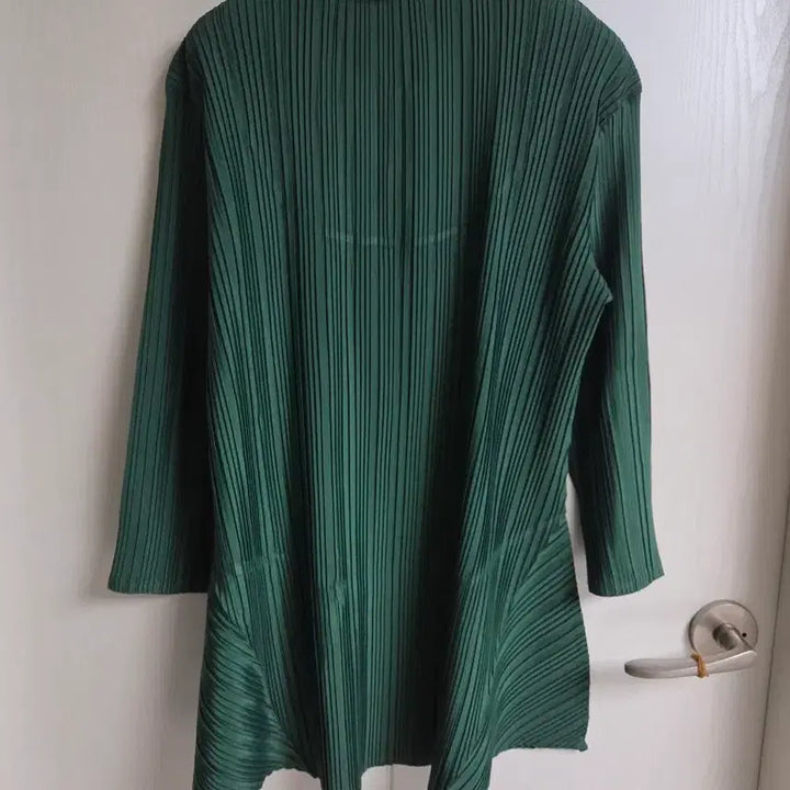 [BUNJANG] Pleated Deep Green Shirt / 플리츠 딥그린 셔츠형