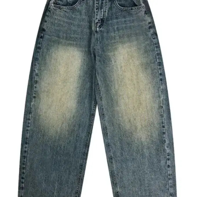 [BUNJANG] Modi Mood Washing Pintuck Wide Denim M Long / 모디무드 워싱 핀턱 와이드 데님