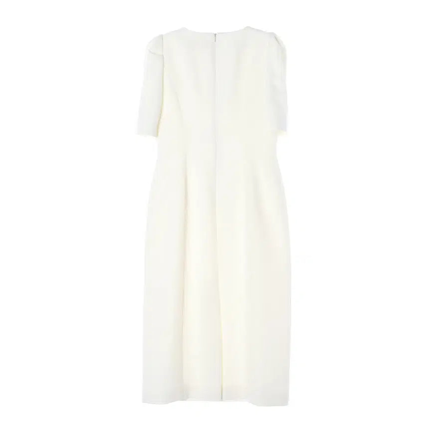 [BUNJANG] Pleum Puff Sleeve Short Dress Ivory / 플로움 퍼프 소매 반팔 드레스 원피스 아이보리