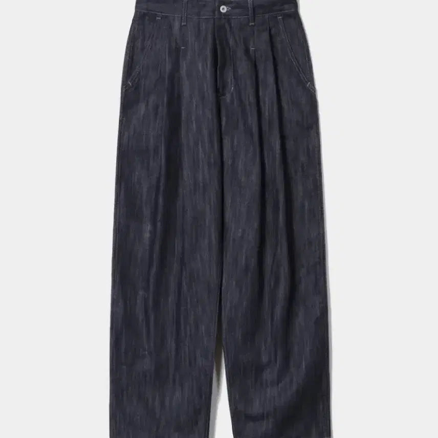 [BUNJANG] Clean Denim Deep Two Tuck Vertical Pants Indigo / Clean Denim Deep Two Tuck Vertical Pants