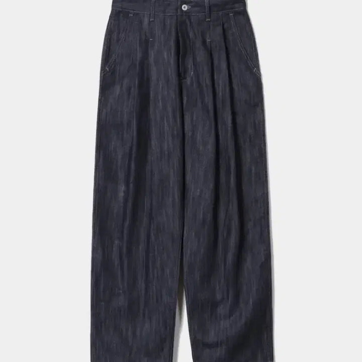 [BUNJANG] Clean Denim Deep Two Tuck Vertical Pants Indigo / Clean Denim Deep Two Tuck Vertical Pants