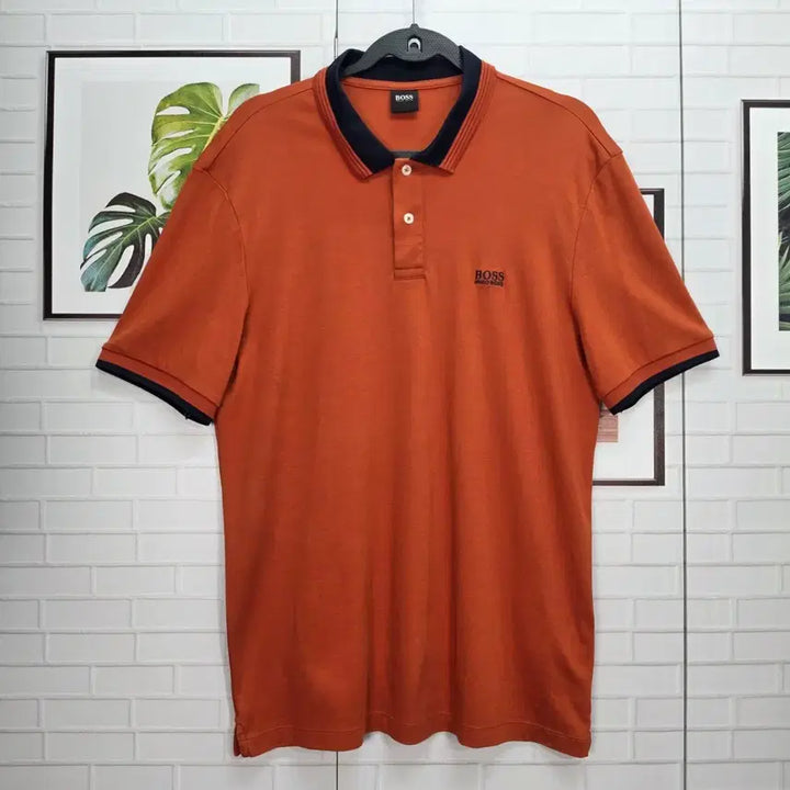 [BUNJANG] Hugo Boss Orange Short Sleeve Polo Shirt L / 휴고보스 반팔 폴로 셔츠 카라티 오렌지색 L사이즈