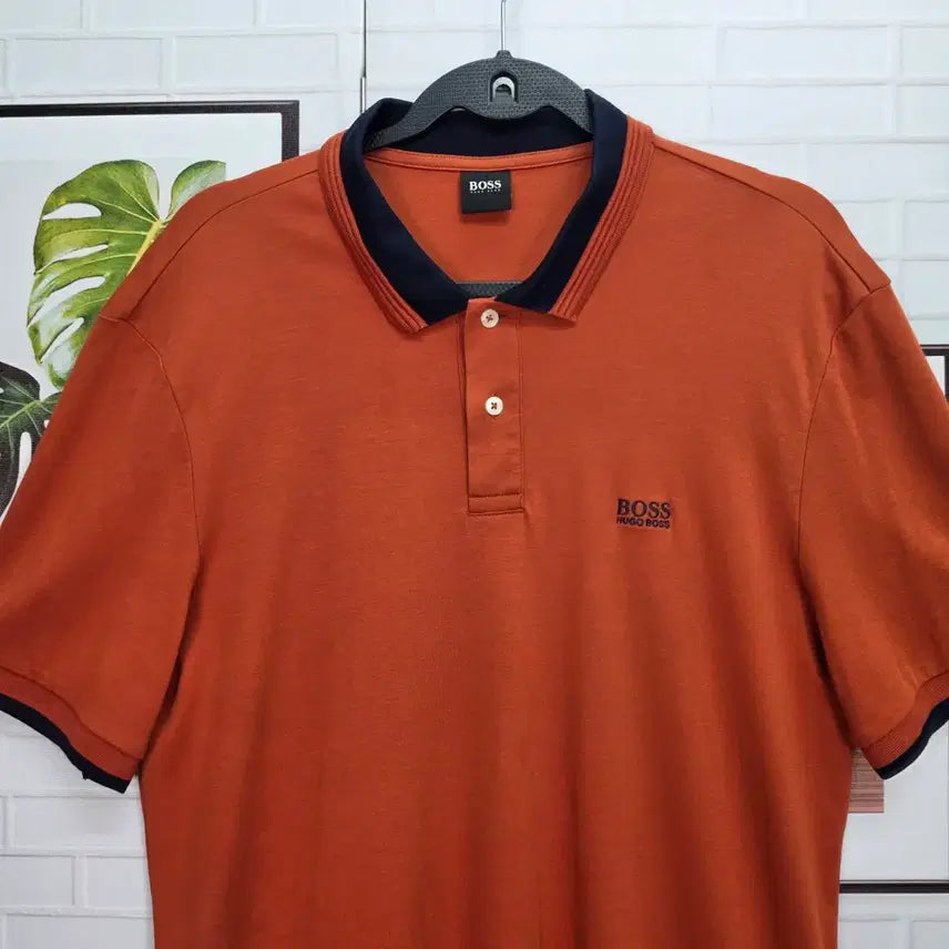 [BUNJANG] Hugo Boss Orange Short Sleeve Polo Shirt L / 휴고보스 반팔 폴로 셔츠 카라티 오렌지색 L사이즈