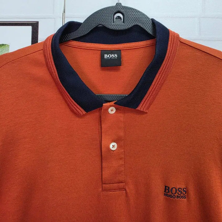 [BUNJANG] Hugo Boss Orange Short Sleeve Polo Shirt L / 휴고보스 반팔 폴로 셔츠 카라티 오렌지색 L사이즈