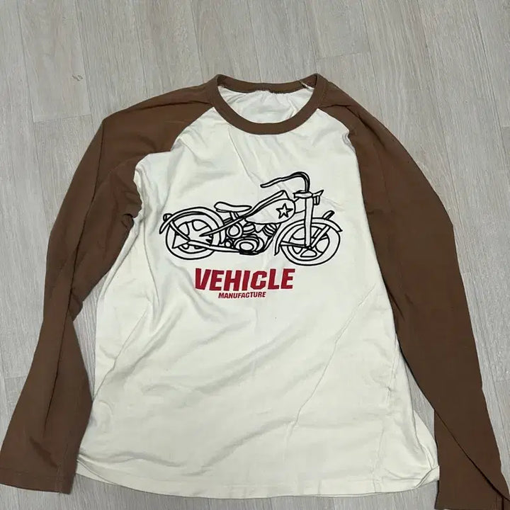 [BUNJANG] Motorcycle Printing Long Sleeve T-Shirt / 오토바이 프린팅 롱 슬리브 티셔츠