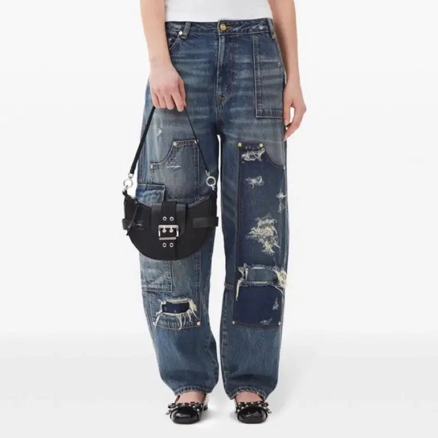 [BUNJANG] GANNI Buckle Small Cross Bag / 가니 버키 스몰 크로스 백