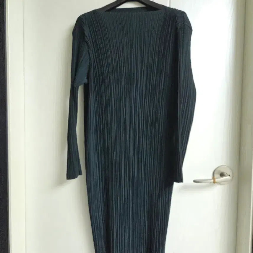 [BUNJANG] Pleated Long Dress Deep Green / 플리츠 딥그린 롱 원피스