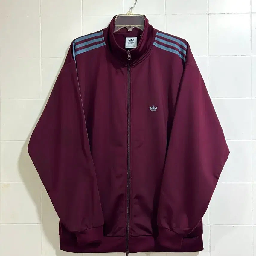 [BUNJANG] Adidas BB Track Top Maroon Jersey / [L] 아디다스 bb트랙탑 마룬 져지