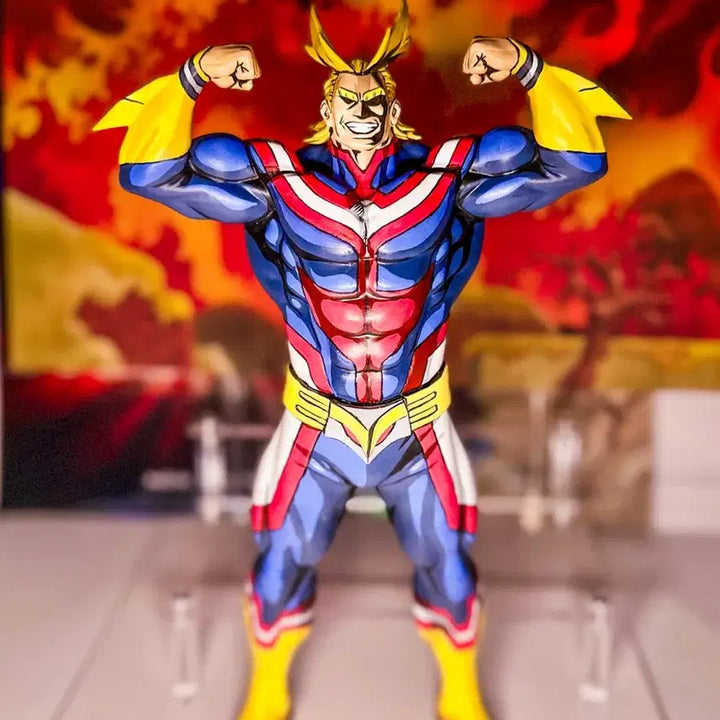 [BUNJANG] All Might "My Hero Academia" 2D Anime Style Repainted Figure / 나히아 히로아카 올마이트 레진 리페인트 유에이 리페인팅 애니도색 2D