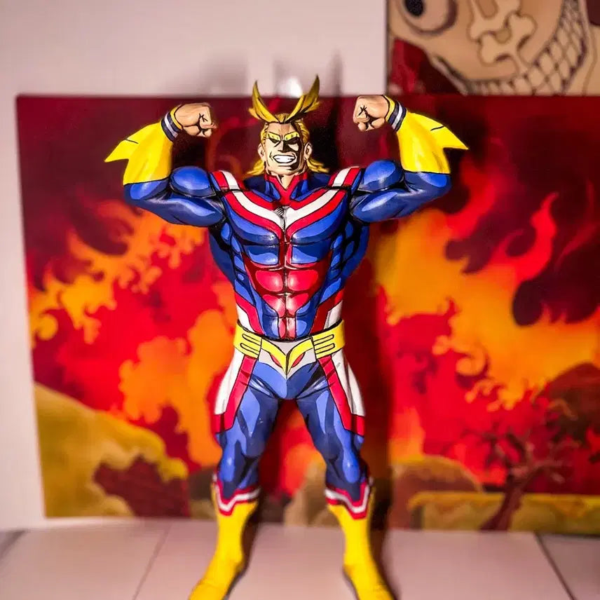[BUNJANG] All Might "My Hero Academia" 2D Anime Style Repainted Figure / 나히아 히로아카 올마이트 레진 리페인트 유에이 리페인팅 애니도색 2D