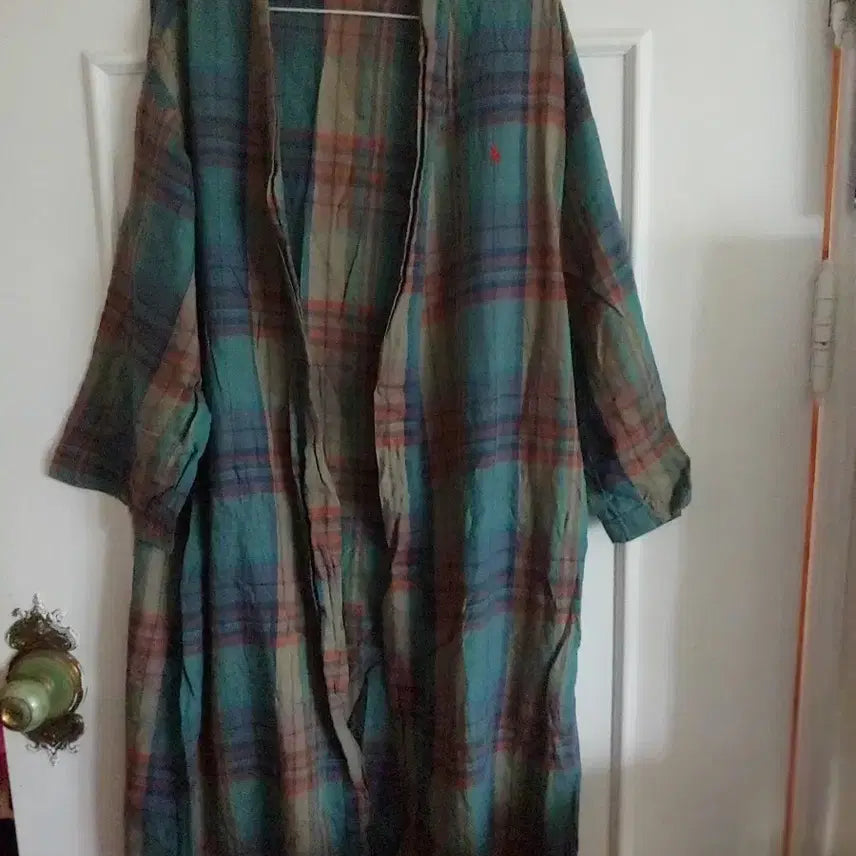 [BUNJANG] Polo Ralph Lauren Checked Long Cardigan M / 폴로 랄프로렌 체크 롱 가디건 M