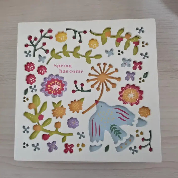 [BUNJANG] Caldi Flower Bird 3D Wood Case / 7월 이벤트> 칼디 플라워 버드 입체 우드 케이스