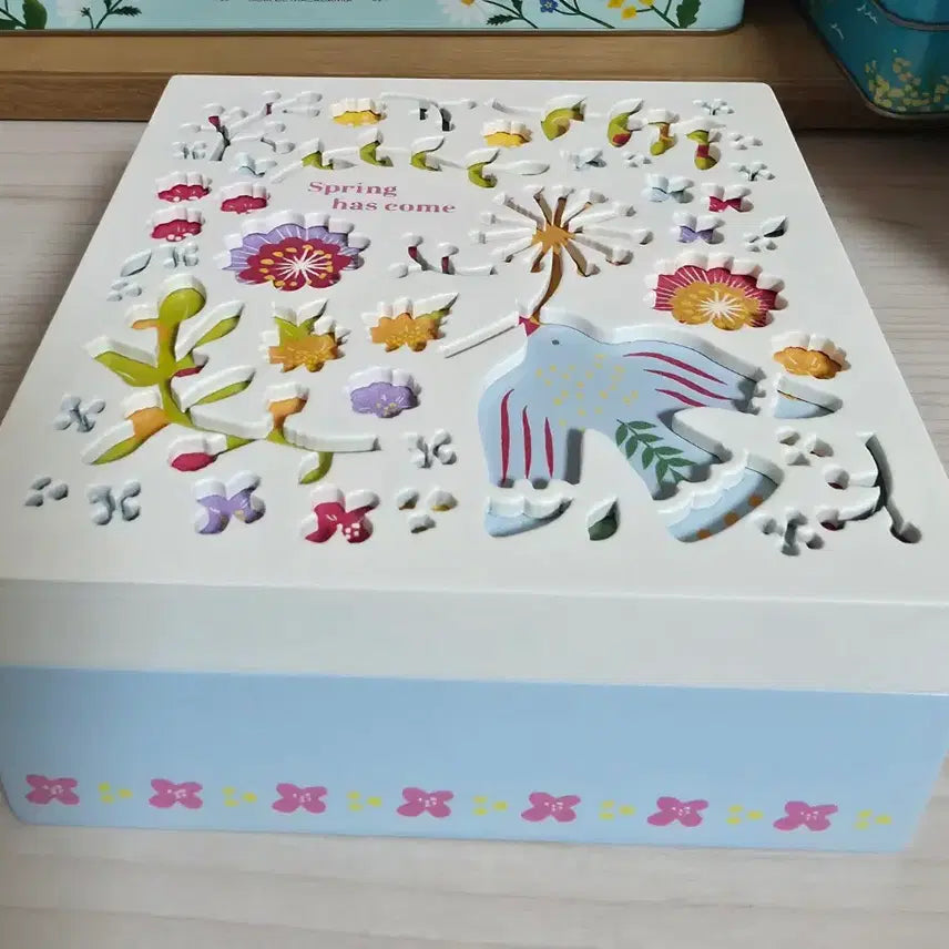 [BUNJANG] Caldi Flower Bird 3D Wood Case / 7월 이벤트> 칼디 플라워 버드 입체 우드 케이스