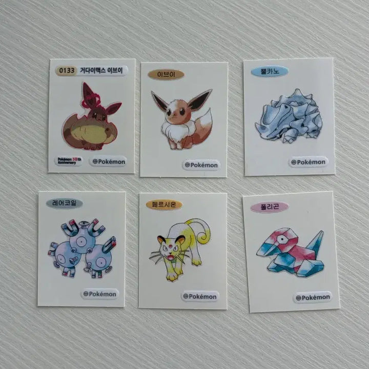 [BUNJANG] Pokemon 30th Anniversary Artwork Stickers / 포켓몬스터 30주년 아트워크 띠부씰