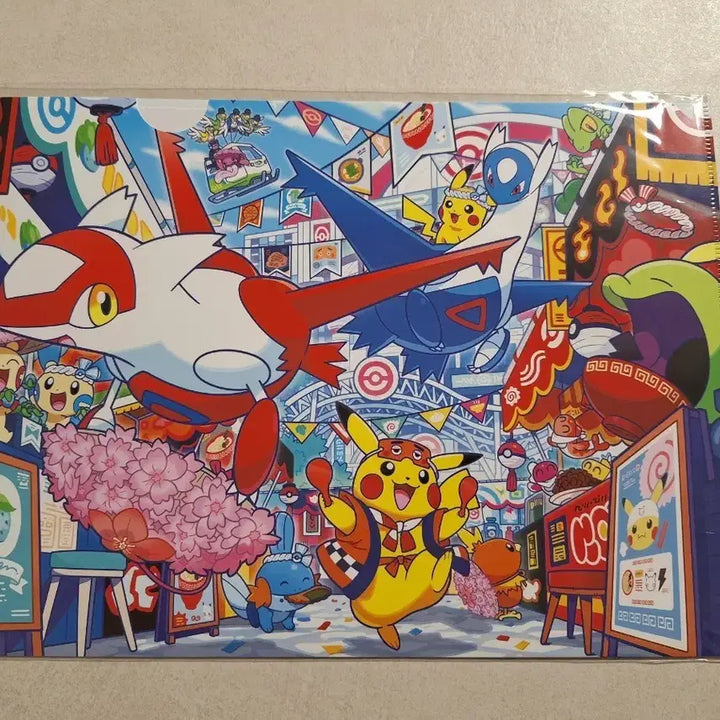 [BUNJANG] Pokemon Festival Illustration A4 Clear File / 포켓몬 축제 일러스트 A4 클리어파일