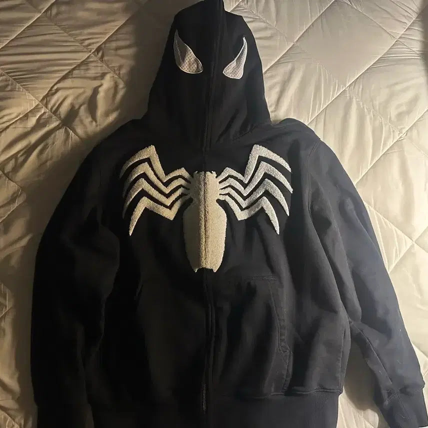 [SOLD OUT] 카카지 스파이더맨 베놈 후드집업 블랙 M