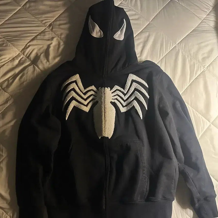 [SOLD OUT] 카카지 스파이더맨 베놈 후드집업 블랙 M