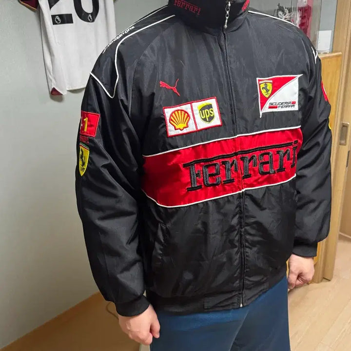 [BUNJANG] Ferrari F1 Racing MA-1 Flight Jacket / 페라리 F1 레이싱 항공자켓
