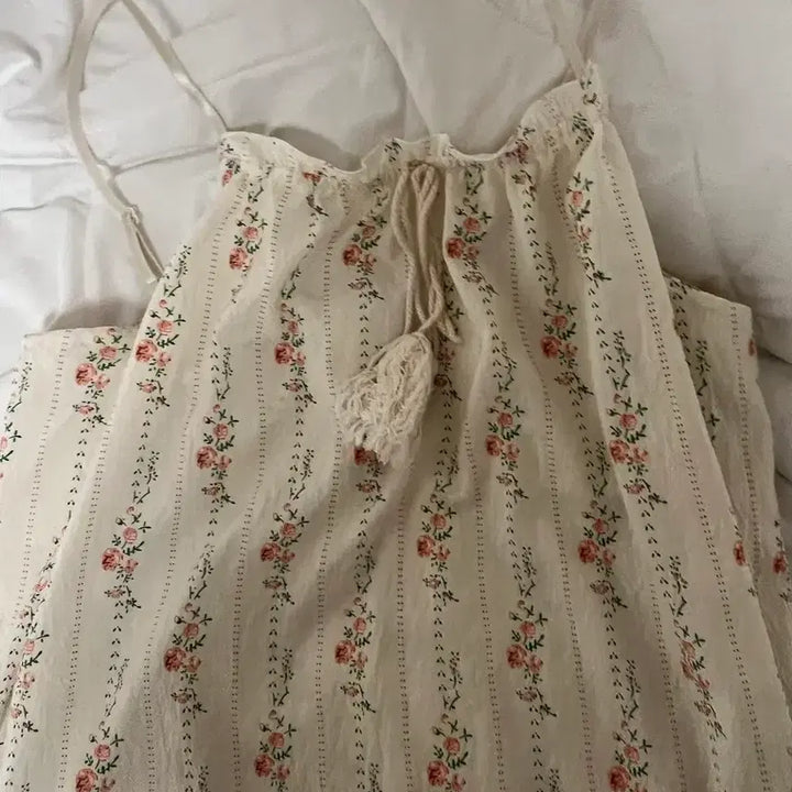 [BUNJANG] Tesl Flower One-Piece Pajamas / 테슬 플라워 원피스잠옷