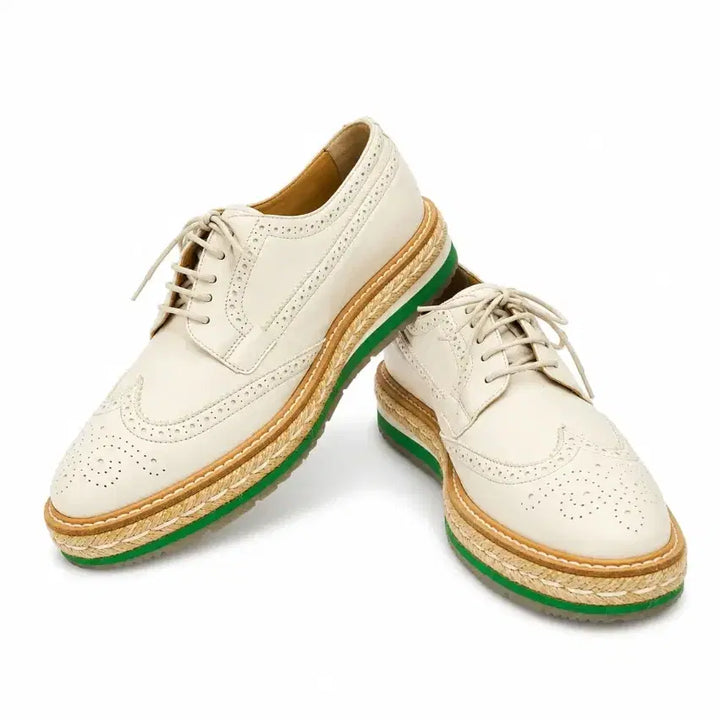 [BUNJANG] Prada Wingtip Espadrille Platform Creeper Shoes (Size 38) / [정품] 프라다 윙팁 에스파듀 플랫폼 클리퍼 (38/250mm)