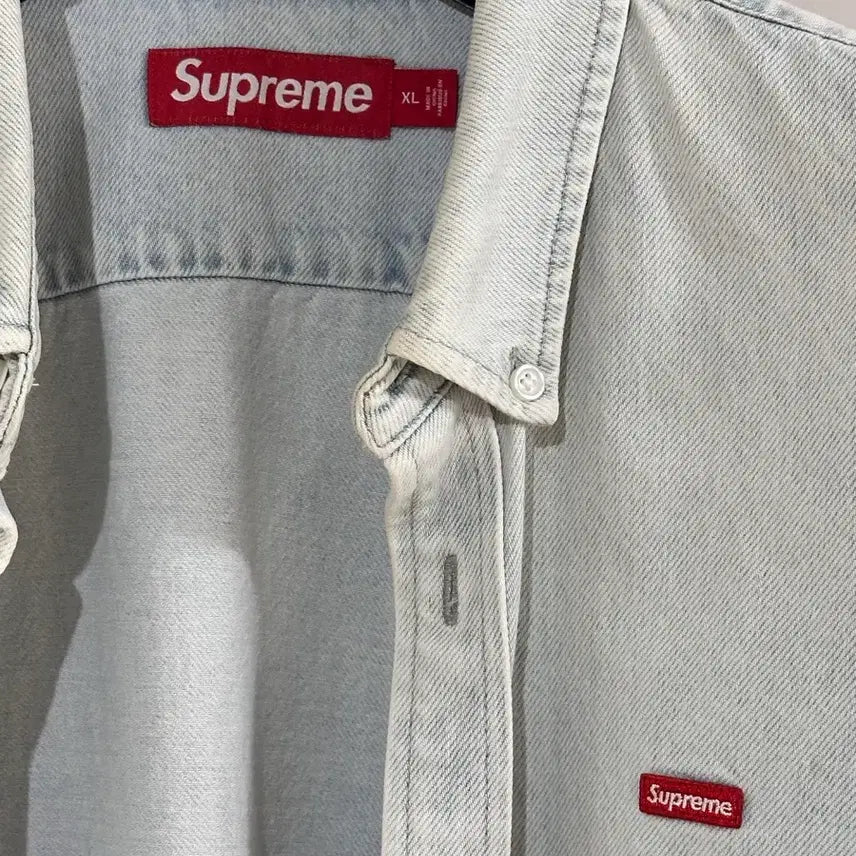 [BUNJANG] Supreme Light Wash Denim Shirt XL / 슈프림 연청 데님셔츠 xl