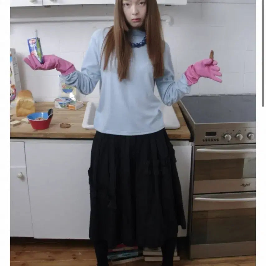 [SOLD OUT] alloy 스튜디오알로이 러플 스커트 블랙