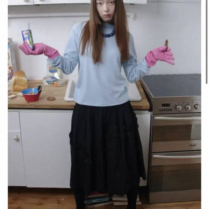 [SOLD OUT] alloy 스튜디오알로이 러플 스커트 블랙