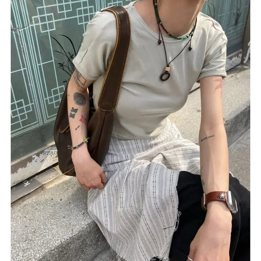 [BUNJANG] Morae House Asymmetric Skirt Ivory / 모래하우스 언발란스 스커트