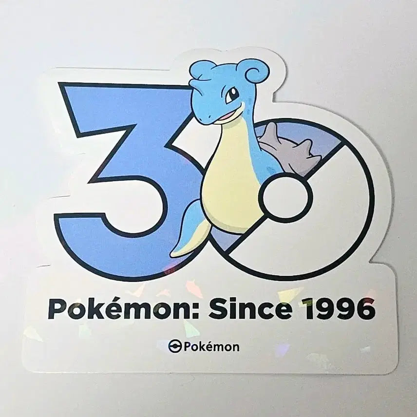 [BUNJANG] Pokemon 30th Anniversary Lapras Logo Sticker / 포켓몬 30주년 로고 스티커 라프라스