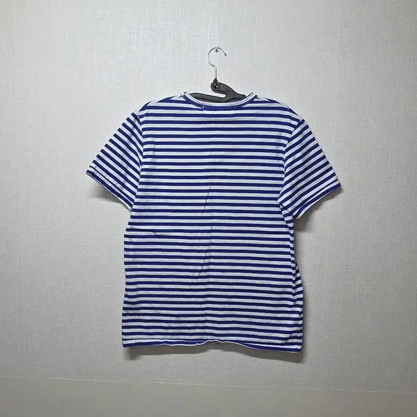 [BUNJANG] Comme des Garçons Striped T-Shirt Red Emblem L / 꼼데가르송 스트라이프 반팔티 레드와펜 L