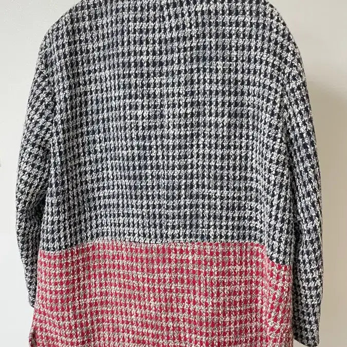 [BUNJANG] SJ SJ Houndstooth Check Color-Block Jacket / SJ SJ 하운드투스 체크 배색 자켓