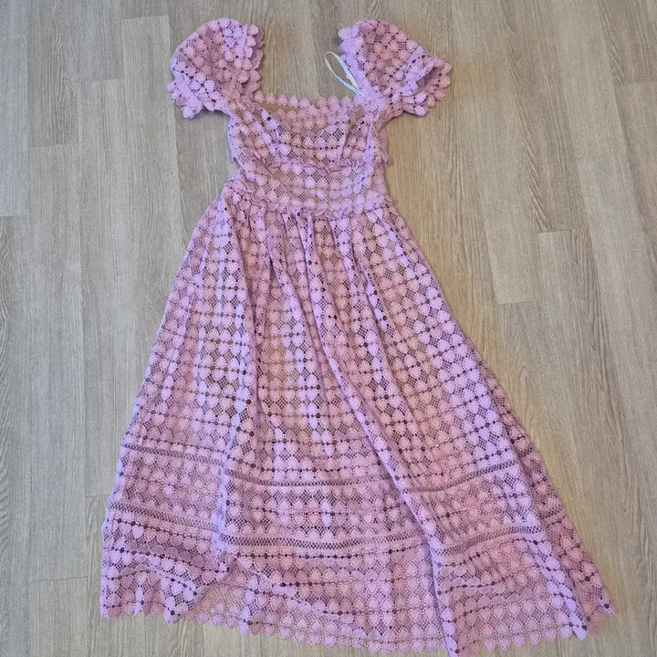 [BUNJANG] Self-Portrait Heart Short Sleeve Long Dress / 셀프포트레이트 하트 원피스