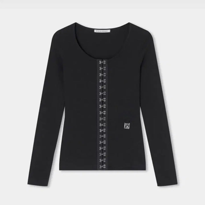 [BUNJANG] ETOILESOME Deep U-Neck Ribbed Cardigan Charcoal / 에트오소메 딥 유넥 립 가디건 차콜