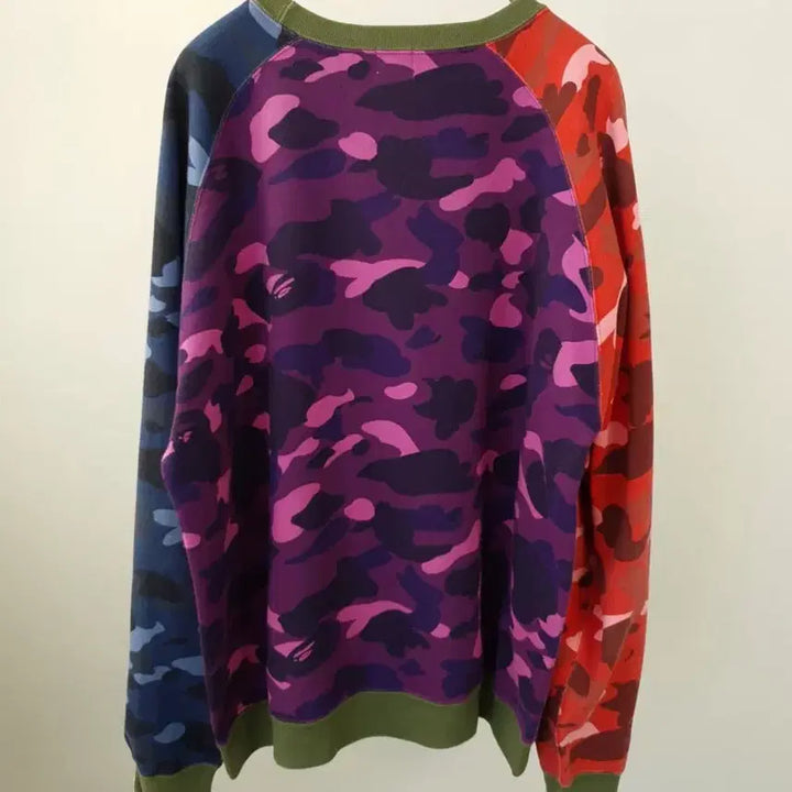 [BUNJANG] BAPE Multi Camo Sweatshirt / 베이프 맨투맨