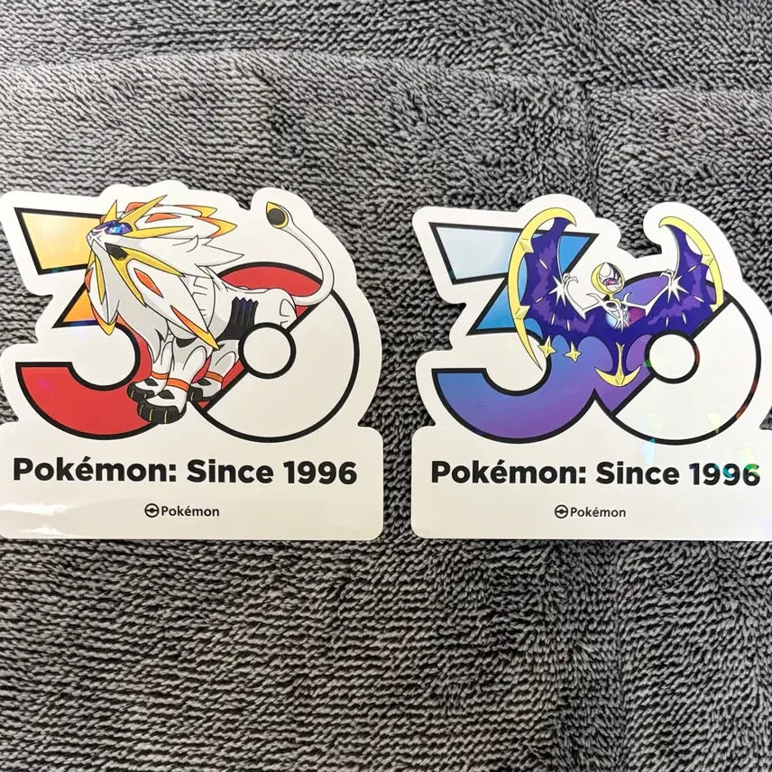 [BUNJANG] Pokemon 30th Anniversary Logo Solgaleo Lunala Sticker Set / 한국한정] 포켓몬 30주년 로고 스티커 솔가레오 루나아라 세트