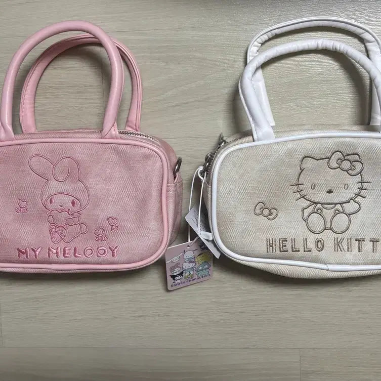 [BUNJANG] Sanrio Hello Kitty, Kuromi, Cinnamoroll Square Boston Tote Bag / 산리오 헬로키티, 쿠로미, 시나모롤, 마멜 가방 보스턴 토트백 새상품